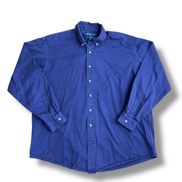 Polo Ralph Lauren Men Size XL Blake Purple Long Sleeve Cotton Button Shirt Pony - Picture 1 of 5